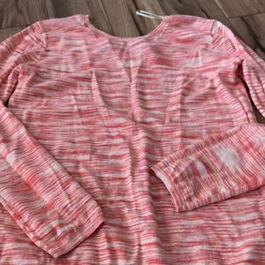 Anthropologie pink peach lt weight sweater large